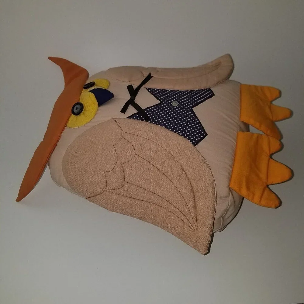 VTG House of Hatten Owl Decorative Pillow Plush 12